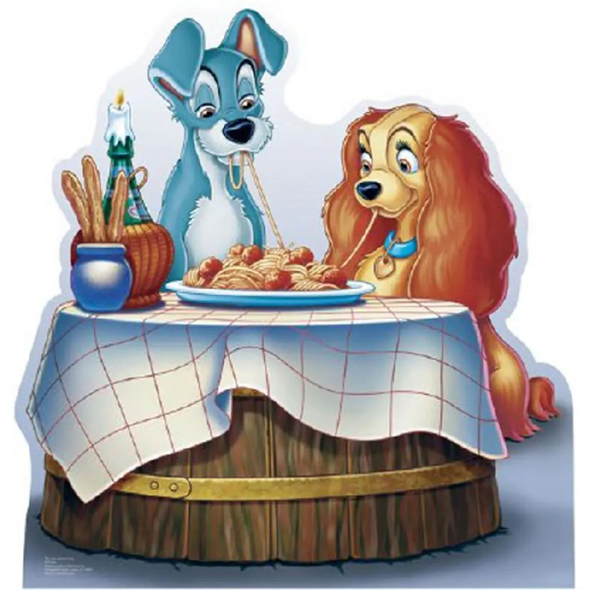 212 MAIN Life-Size Heavy Duty Cardboard Standing Cutout - Lady And The Tramp, 24.0" x 72.0", Sturdy Full-Length, Easy Install Home Decor, Party Wall Decor