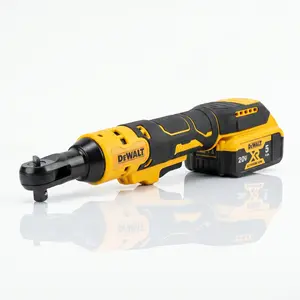DEWALT DCF512 Brushless Impact Wrench 3/8″ Drive 70 ft-lbs (95 Nm) for Small Bolts & Fasteners – Low-Profile Open Head, LED Work Light – Kit with Battery & Charger – 360mm Compact cordless