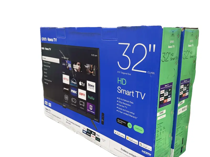 Onn 32" Class 720p HD Roku Smart Television Model 100012589 with Clear Visuals and Smart Features for Home Entertainment