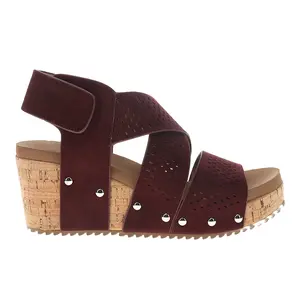 Corkys Womens Guilty Pleasure Studded Slingback Casual Sandals Casual High Heel 3" & Up - Red