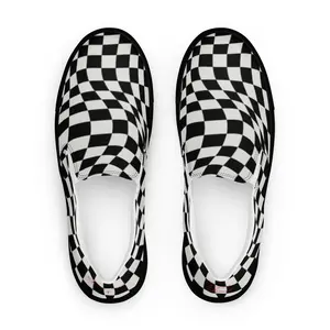 Ministry Millionaires' Club // "God So Loved" Women's Checkered Canvas Slip-On Shoes