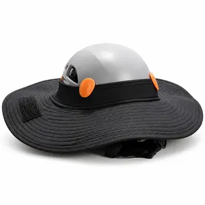 BARHAR 43cm Helmet Sun Shade Attachment for Hard Hats & Climbing Helmets, Full Brim Sun Protection, Water-Resistant Foldable Shade for Construction Workers & Outdoor Work sport