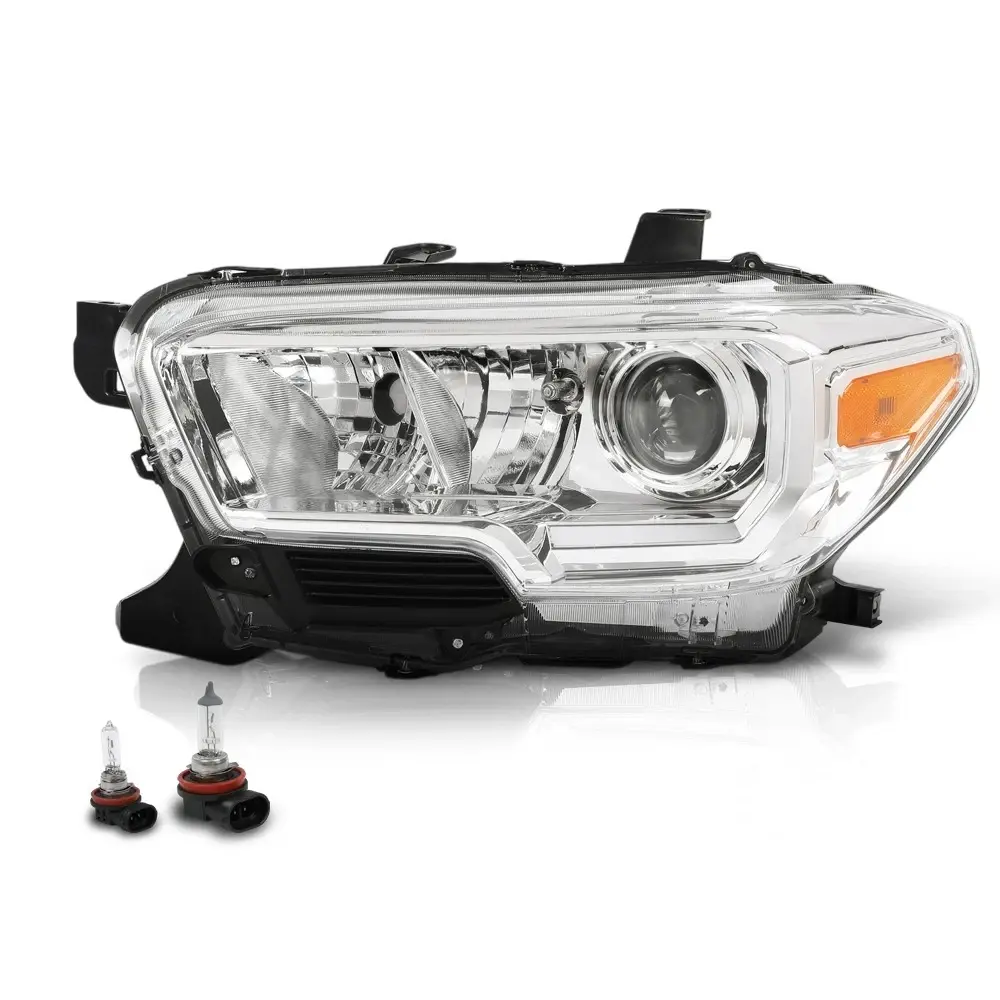 Right Side Headlight Assembly, Plug-and-Play Replacement Part for 2019-2023 Toyota Tacoma (w/o LED DRL & Fog Light), Single Unit with Illumination Function