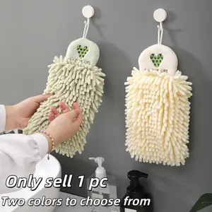 Japanese Style Microfiber Chenille Hand Towel, Thick Quick-Dry Hanging Towel, Soft Plush Absorbent Towel, Reusable Easy Clean