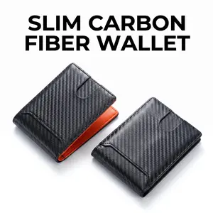 Slim Carbon Fiber Texture Card Holder Wallet for Men, PU Front Pocket Wallet with Multiple Card Slots, Lightweight Credit Card Case for Travel and Daily Use