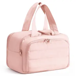Large Capacity Makeup Bag Portable Cloud Travel Toiletry Case 1PC Waterproof with Inner Compartments and Sturdy Handle Minimalist Aesthetic for Travel Organization & Daily Use Travel Makeup Organizer