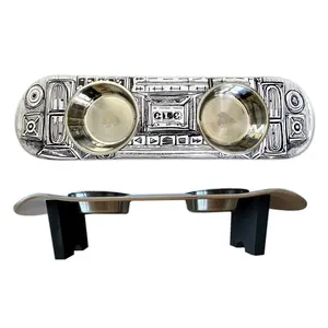 BoomBox Dog SkateBowls - Elevated Dog Bowl BoomBox Dog SkateBowls - Elevated Dog Bowl