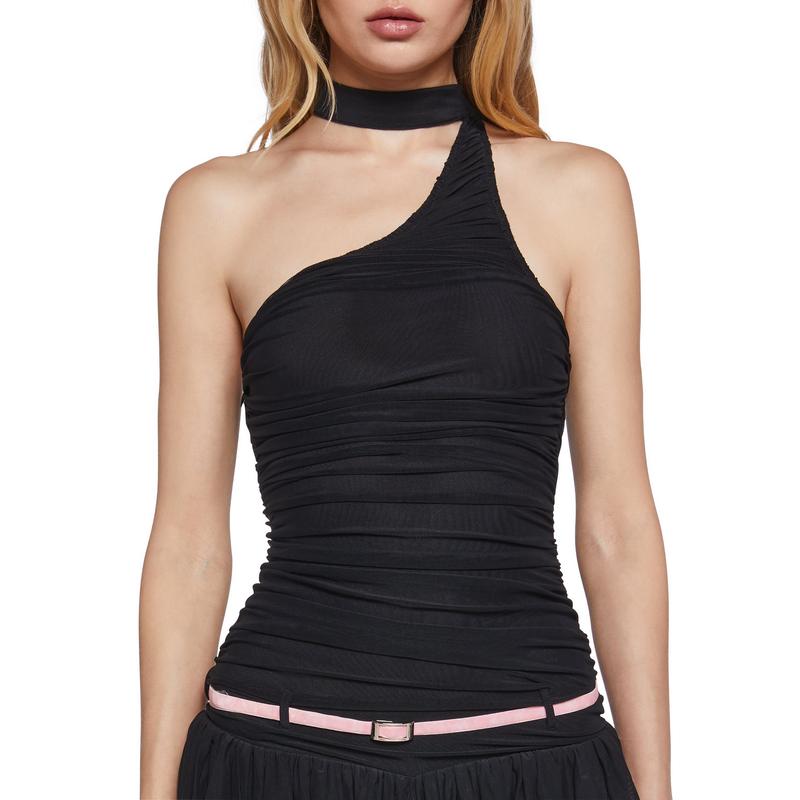 Sweet Vamp One Shoulder Dress - Black