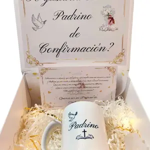 Propuesta para Padrino de Confirmacion de niña- Godfather Proposal Gift with 11oz Mug,Padrino Design Ceramic