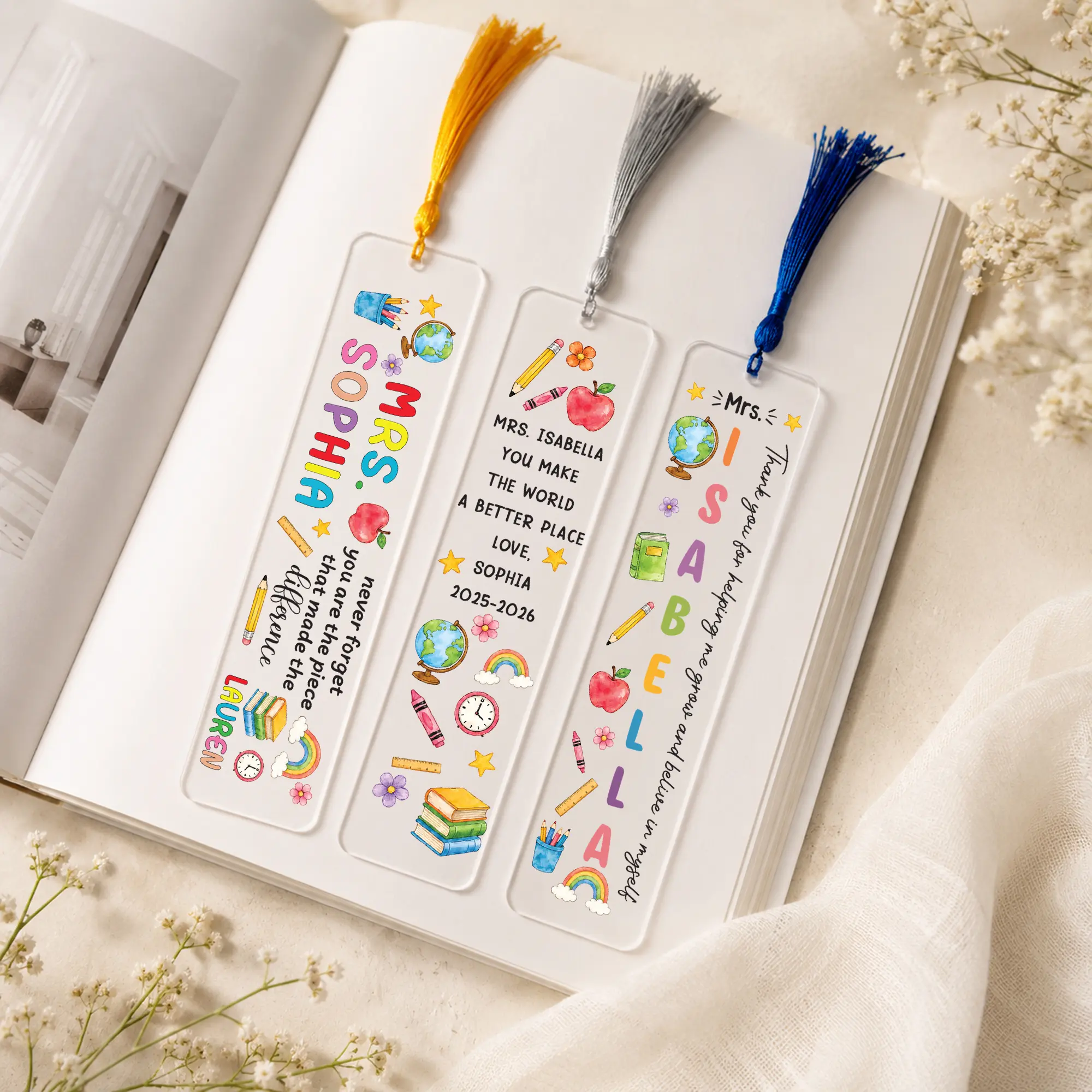 Custom Teacher Appreciation Gift, Teachers Thank You Gifts Bookmark, Teacher Bookmark Gifts, Leaving School Gifts,Gifts for Teacher
