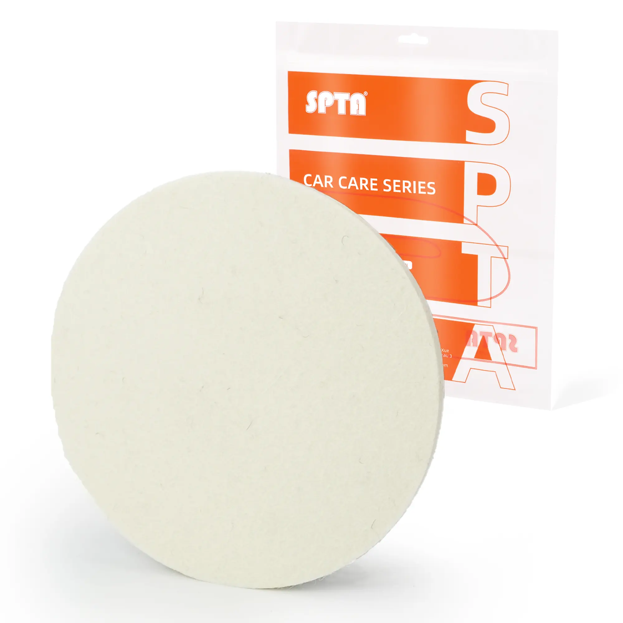 SPTA 3/4/5/6inch Wool Felt Polishing Pad, Buffing Wheels, Self-adhesive Wool Buffing Pads for drill, High Density Glass Polishing Pad, Automotive Body Polishing Tools, Universal for Cars and Home