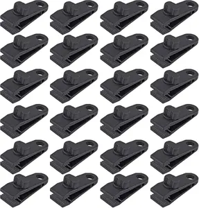 24 Pcs Heavy Duty Tarp Clips PA Material Waterproof Reusable for Camping Awnings Car Covers Pool Covers