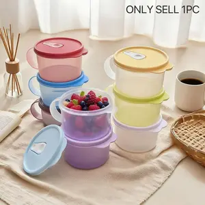 Microwave Bowl with Handle, Food Storage Container, Lunch Box with Vent Valve, Bento Box, Microwavable Bento Box, Kitchen Small Accessory, 1 Piece