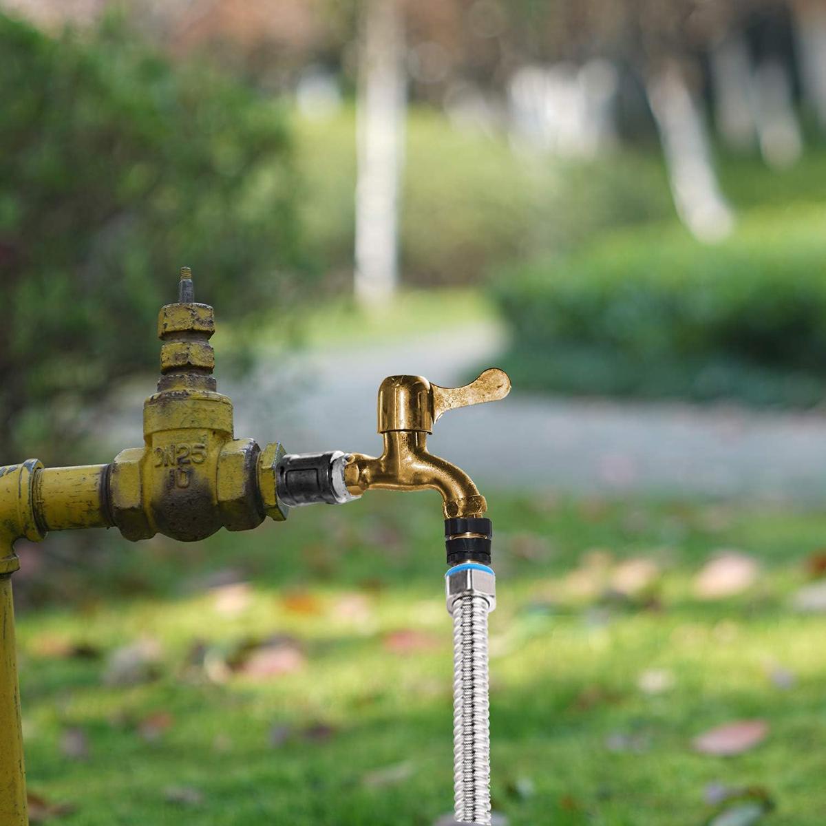 Garden Hose Quick Connector,Male and Female Garden Hose Fitting Quick Connector Rubber Washers Leak Proof Durable Aluminum 6 Set Quick Connect Hose Fittings for Garden Hose Quick Connector with Gasket,3/4 Inch Attachment Quick#MothersDayGift #GiftsForHer