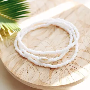 Coconut White Sea Shell wrap bracelet