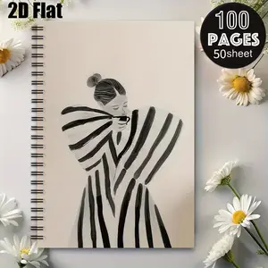 1 Spiral Coil Notebook 5.7x8.26 inch, Durable Binding, Perfect for Camping Journal, Travel Diary, Outdoor Adventure Log, Ideal Gift for Nature Lovers on Thanksgiving, Christmas, Birthdays, or Summer Vacation Trips [2D] Flat