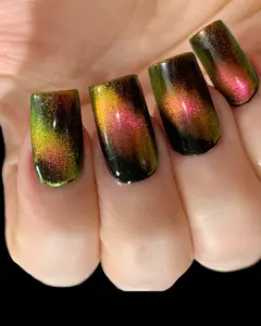 Magnetic Charm -  Polish Me Silly -Magnetic Multi-chrome Red Orange Gold Yellow Green Nail Polish Multi Color Shifting: Oil Slick /