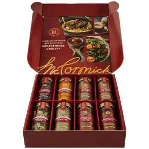 McCormick Gourmet Collection Global Exploration Bundle - 8 Premium Herbs & Spices (Chinese Five Spice, Garam Masala, Ancho Chile, Chipotle Chile, Cardamom, Turmeric, Saffron) Variety Pack