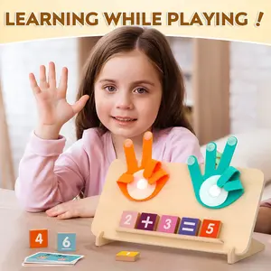 Montessori Math Toys for Toddlers 2-5, Wooden Educational Counting Blocks and Number Learning Set, Preschool Homeschool Supplies for Boys and Girls, Early Learning Manipulatives, Board, Ideal Birthday Gift for Kids