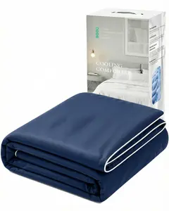 Cooling Comforter, Cold Tech Fabric Cooling Blankets for Hot Sleepers and Night Sweats, Q-Max>0.45 Soft Breathable Reversible Lightweight Silky Smooth Summer Comforter, 106"x90"