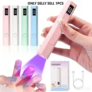 Portable Nail Lamp with Digital Display, Rechargeable UV Light, Two Timer Settings, Personal Manicure Tool for Home Salon Use
