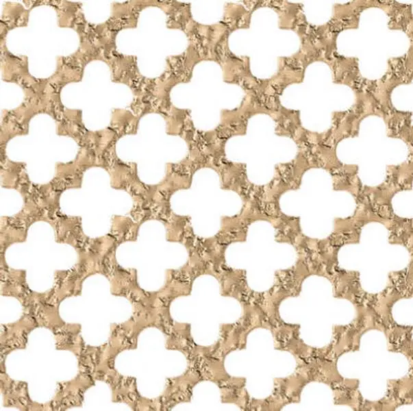 212 MAIN Anodized Gold Cloverleaf Perforated Aluminum Sheet, 0.020 Thickness, 24x30 in, Pack of 5, for Decorative Sailing & Water Sports Applications