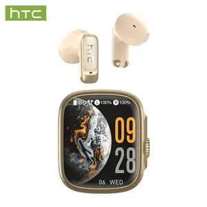 HTC NE72 All-in-One Wireless Earbuds Touch Screen Real Time Translation Low Latency Gaming IPX7 Waterproof Fast Charging Long Battery Life Hands-Free Calls Voice Assistant Find My Earbuds for Office Commute Daily Use Translator