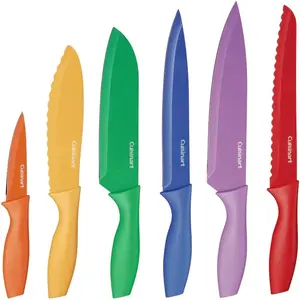 Cuisinart 12-Piece Kitchen Knife Set, Multicolor Advantage Cutlery, C55-01-12PCKS Cuisinart