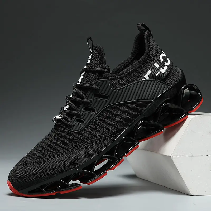 Men's Blade Sole Athletic Casual Trainers - All Season, Breathable, Non-Slip, Durable Textile Handles Daily Wear, EVA Sole, Featherlight for Long Walks, Athletic Look, Perfect for Students & Outdoor Runners
