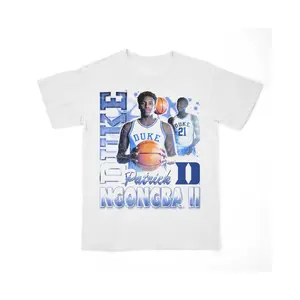 Patrick Ngongba II Basketball T-Shirt, Blue Devils Player Graphic Tee, College Basketball Shirt for Fans & Game Day Wear