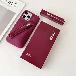 Rhode Phone Case With Box and Lip Set Silicone Case for iPhone 17 16 15 14 13 12 11 Pro Max Plus Lipstick