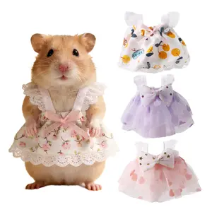 3-Pack Small Pet Clothes, Soft Teddy Bear Outfits for Syrian Hamsters & Dwarf Robos, Photo Shoot Props for Guinea Pigs & Mice