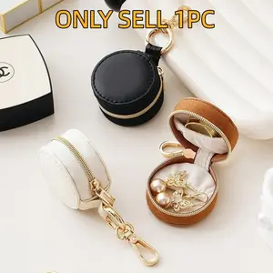 Fashion Mini Pendant Jewelry Box, Travel Bag Charm, Earrings Rings Storage Case, Christmas Gift, Compact and Stylish Design