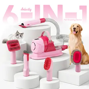 Anlecity 6-in-1 Pet Grooming Vacuum Kit for Dogs Cats, 3L Large Cup, 3 Suction Modes, Low Noise Dog Hair Vacuum Trimmer with 3-15mm Guide Combs, 99% Hair Captured All-in-One Home Pet Groomer Remover #petgrooming #tiktokmademebuyit