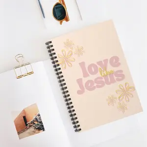 Love Like Jesus, Religious Spiral Notebook - Ruled Line, Bible Study, Bible Journaling, Christian Gifts woman journal