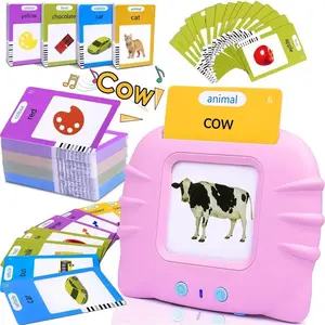 Bilingual Spanish-English Talking Flash Cards Toy for Kids - 224 Sight Words Vocabulary Learning, Colorful Portable Collaborative Educational Language Toy (Summer Vibes), Collaboration