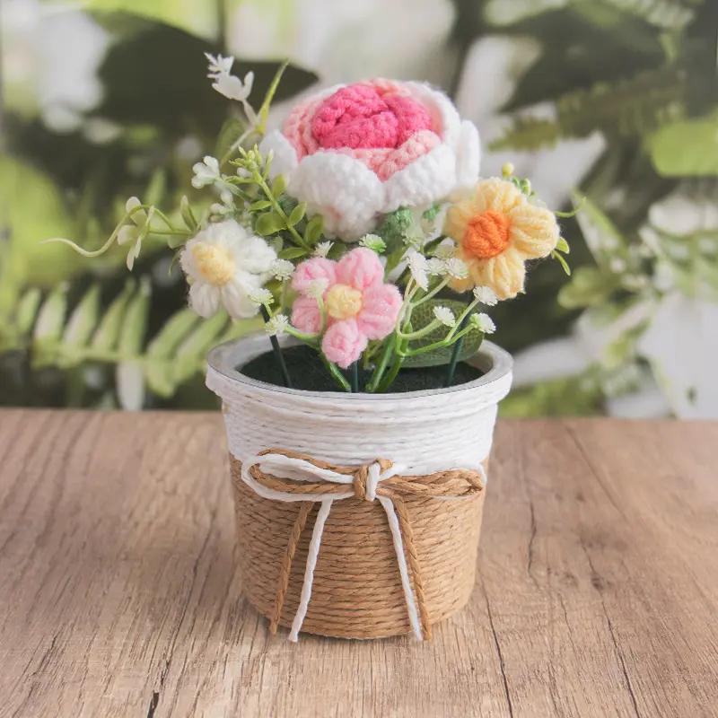 Gradient Pink Rose-Large Pot