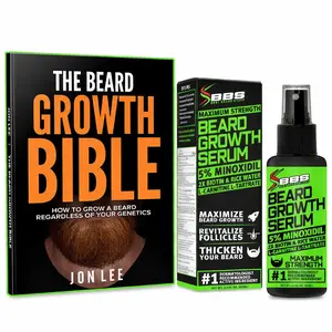 Best Beard Stuff GROW Beard Growth Serum with Minoxidil – 2X Biotin, Rice Water & LCLT Formula, Fast-Absorbing Hair Regrowth Treatment for Thicker, Fuller Beard Care for Men