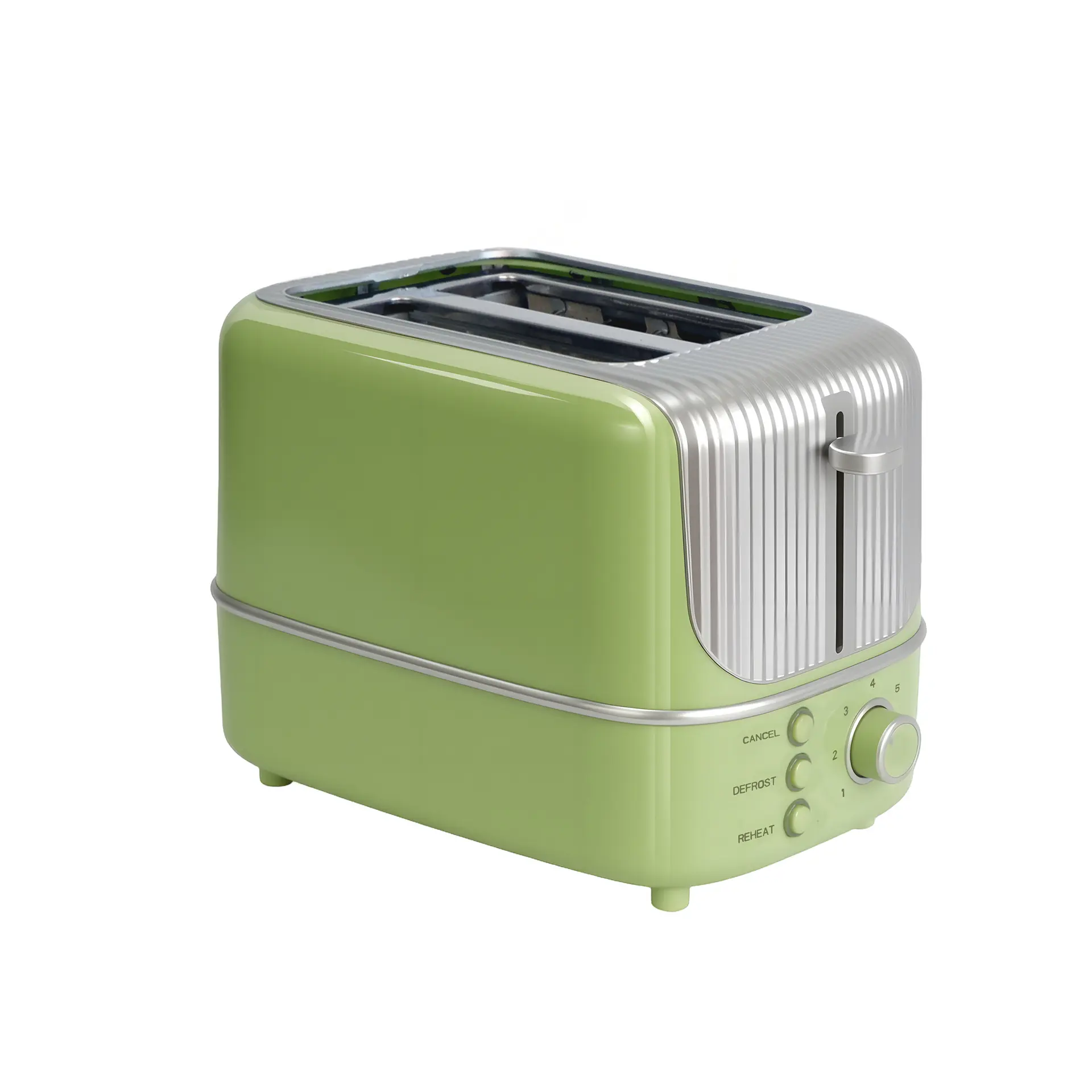 2-Slice Automatic Toaster - Compact Household Breakfast Machine with Small Footprint, Detachable Easy-Remove Tray, Even Heating, 25.5x18.5x18cm, Efficient Kitchen Appliance for Dorms, Busy Workers