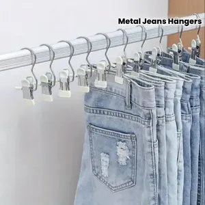 30pcs Pants Hat Socks Clips with Hooks, Space Saving Multi-Functional Home Storage Hooks, Stainless Steel Cabinet Clamps, 360 Degree Rotating Portable Storage Clips, Laundry Hooks Clips