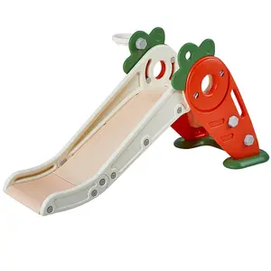 【Summervibes】VEVOR Toddler Slide,  Kid Slide for Toddlers Age 1-12 w/ Climbable Ladders & Basketball Hoop, Indoor Outdoor Slide Playset for Kids Within 88lbs, Toddler Playground w/ Raised Handrail, Anti-Slip Strip
