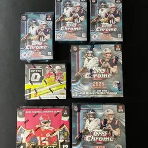Pick your team break!!! PYT!!! (1) box 2025 Select Hobby (1) box 2019 Optic Hobby FOTL (2) boxes 2025 Topps chrome mega (3) boxes 2025 Topps Chrome Hanger football cards!!