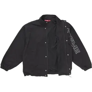 Supreme Men's Spellout Embroidered Ripstop Track Jacket Black, from StockX