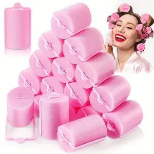 6-Pack Large Soft Foam Curlers - Gentle Sponge Curlers for Women and Teens, Easy to Use and Washable, Perfect for DIY Home Hairstyling