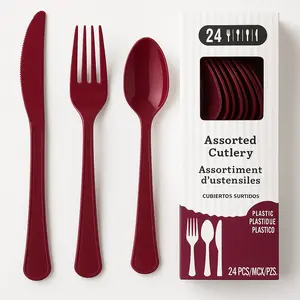 Brava! Berry Plastic Cutlery Set - 24 Count