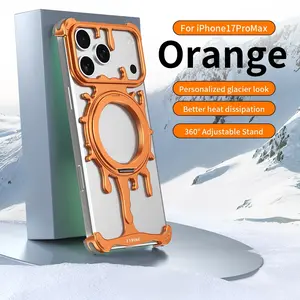 Iceberg Metal Phone Case Compatible with iPhone 17/16/15/14 Pro Max, Available in Three Colors Including New Design