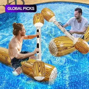 2-Piece Giant Inflatable Battle Raft Pool Game, 2 Player Floating Toy for Kids & Adults, Family Pool Party, Beach, Summer Outdoor Sports, Swimming Pool, Water Float