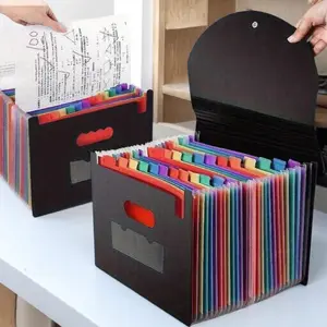 Durable Accordion Document Organizer Bag for Office, School Supplies, Travel Storage, and Important Files