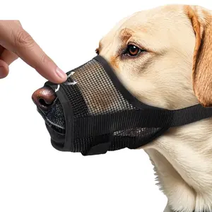 Adjustable Breathable Dog Muzzle, PVC Mesh Pet Mouth Cover, Anti-Chewing Snuffle Mat for All Breeds, Comfortable & Durable Design