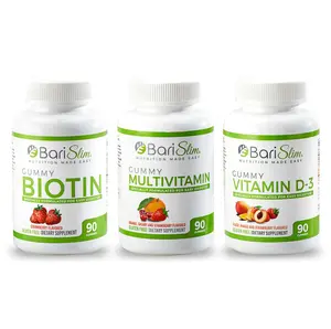 BariSlim Bariatric Multivitamin Gummies - Specially Formulated Gummy Vitamin - Easy to Digest & Great Tasting Fruit Flavors | Pack of 3 (90 Fruit Chews) Healthcare Supplement